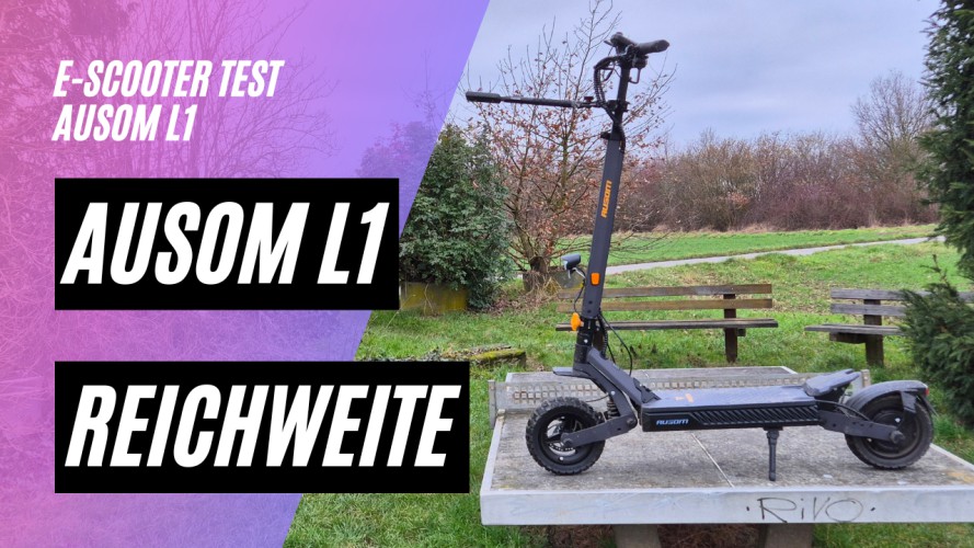 AUSOM L1 - Reichweitentest (48V; 20,8AH; 500W)