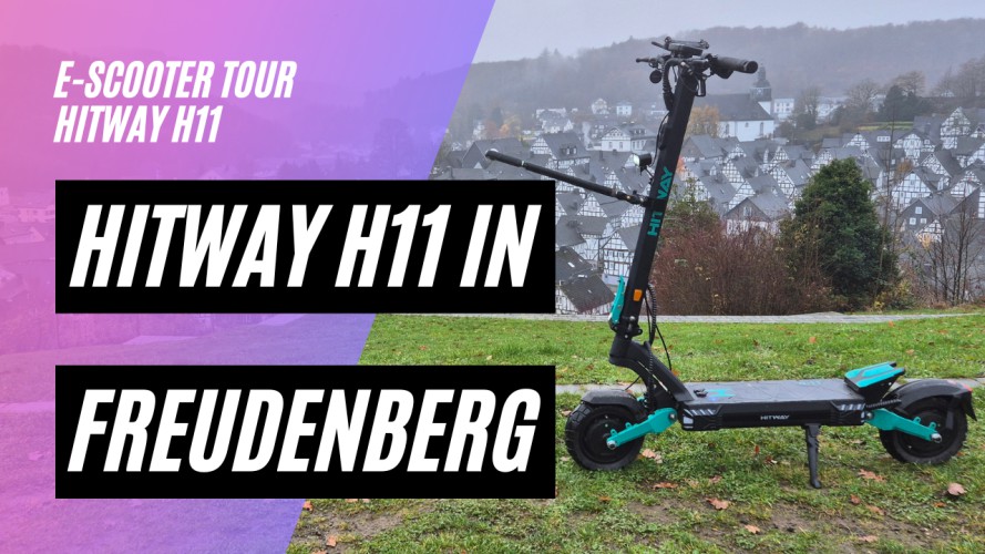 HITWAY H11 - Bergtest in Freudenberg (52V; 23,4AH; 2x 250W)