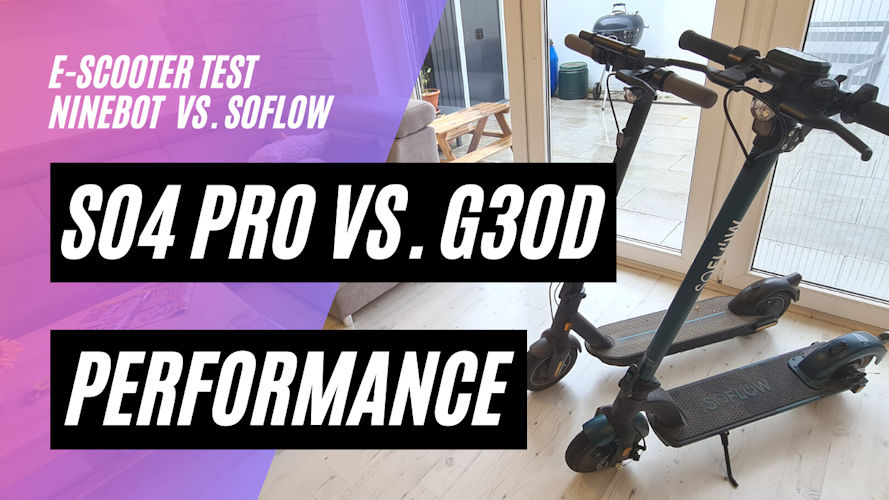 Performance Test 1: Ninebot Max G30D vs. Soflow So4 PRO mit Dragy GPS. Beschleunigung, Bremsen