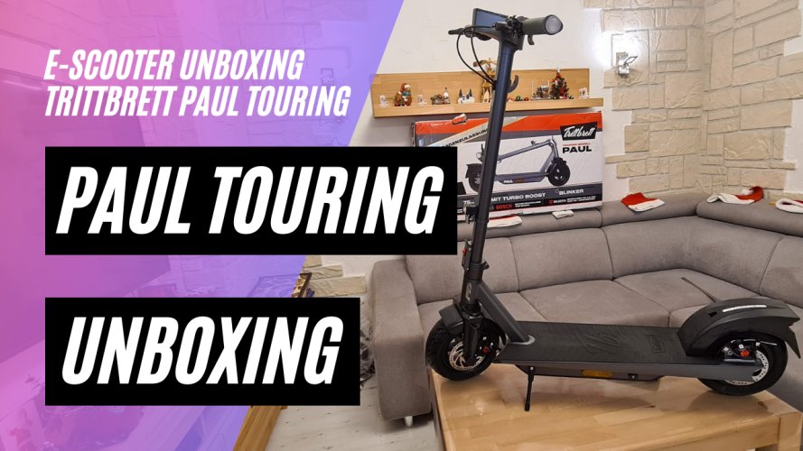 Unboxing des Trittbrett Paul Touring (48V, 500W, 14,7AH, 130kg Zuladung)