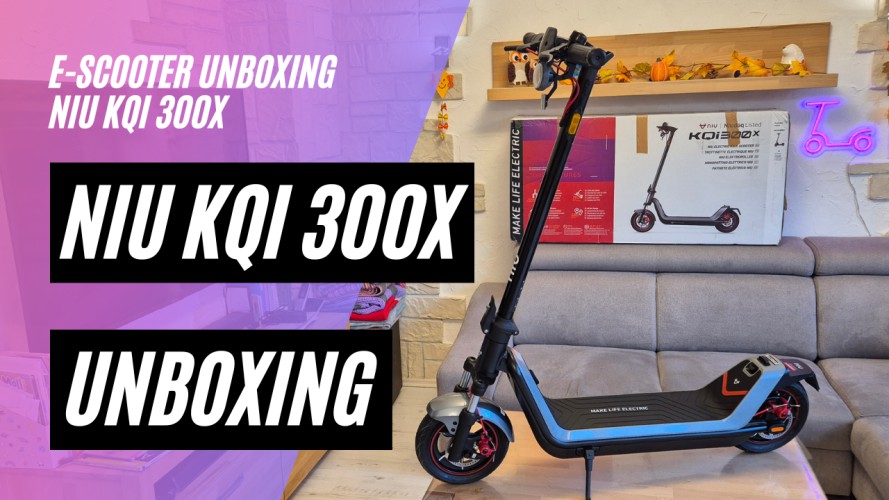 NIU KQi 300X - Unboxing und Probefahrt (48V; 12,5AH; 500W)