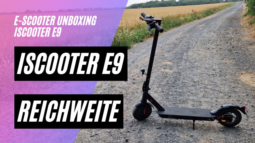 iScooter E9 - Reichweitentest (36V; 7,5AH, 350W)
