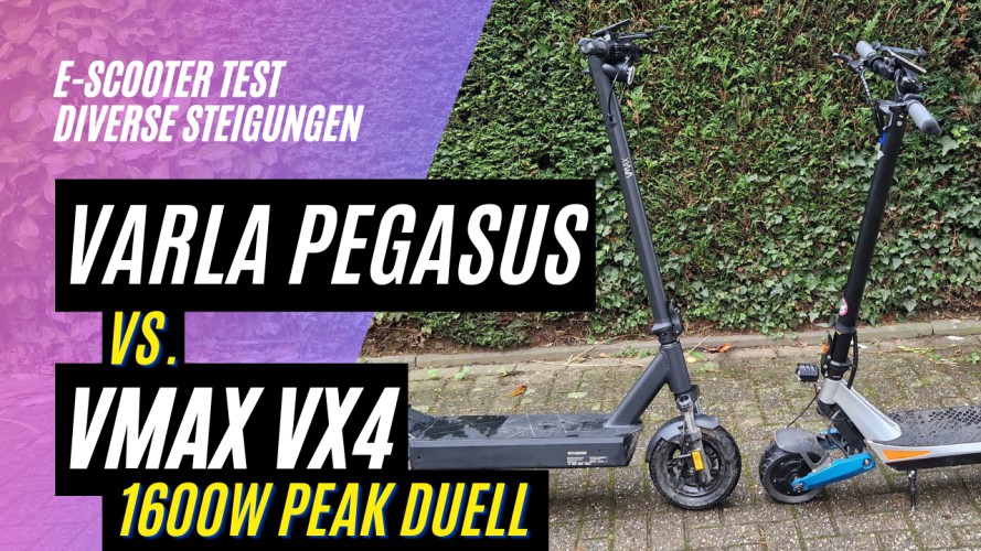 Duell VMAX VX4 GT vs. Varla Pegasus (beide 1600W Peak) und weitere Steigungstests