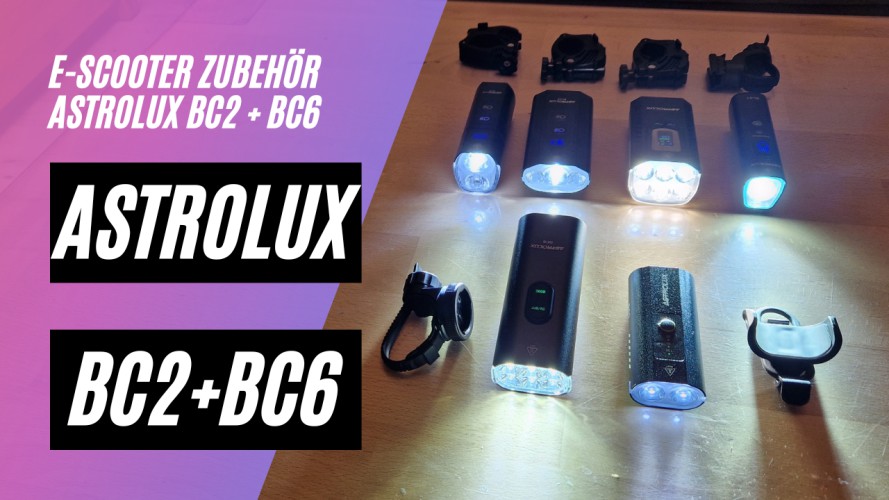 Astrolux BC2 und BC6 Fahrrad / E-Scooter Zusatz Beleuchtung (800LM / 2000LM )