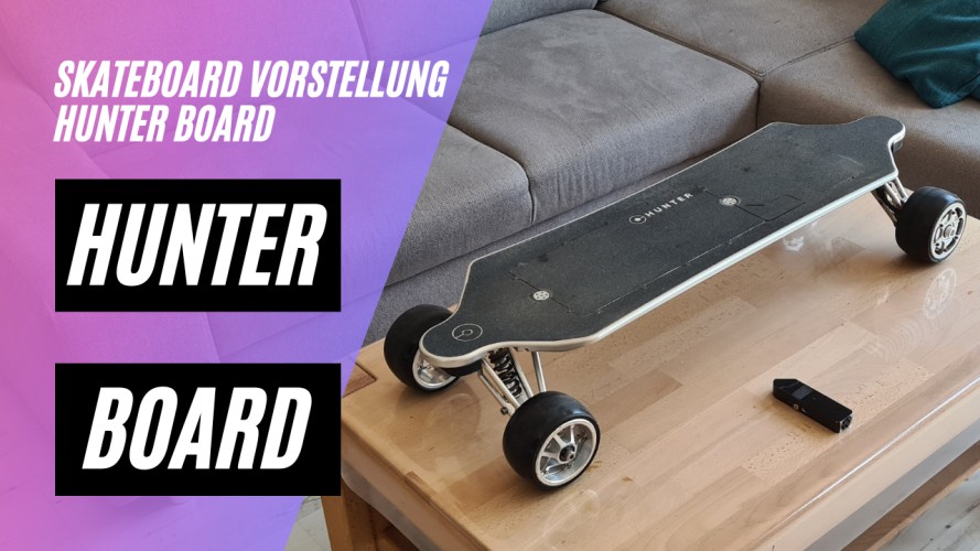 Hunter Skateboard Vorstellung. Das weltweit erste gefedert E-Skateboard aus Aluminium.