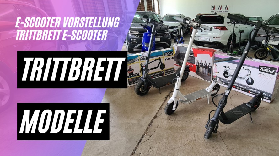 Trittbrett E-Scooter (Emma, Kalle und Paul) zu Gast bei AJ Automobile