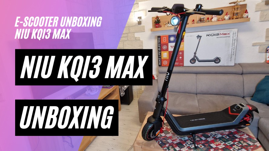 NIU KQi3 MAX Unboxing (48V, 13AH, 450W) 120kg Zuladung