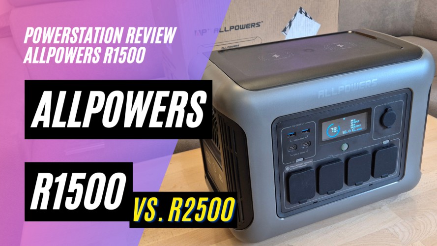 ALLPOWERS R1500 Powerstation ( 1152Wh / 1800W ) - Powerstation mit WLAN und Bluetooth (vs. R2500)