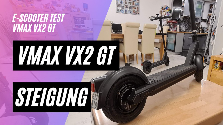 VMAX VX2 GT Steigung und Performance (48V, 500W, 16,75 AH, 60km Reichweite, 130kg Zuladung)