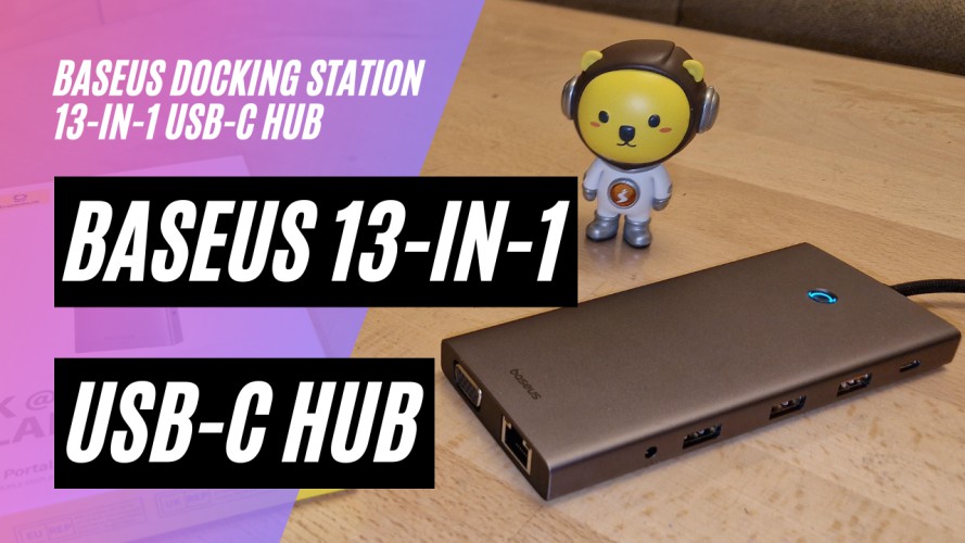 Baseus 13 Port USB-C Docking Station, 3 Monitore, 10 Gbps Datenübertragung, PD 100W, Ethernet