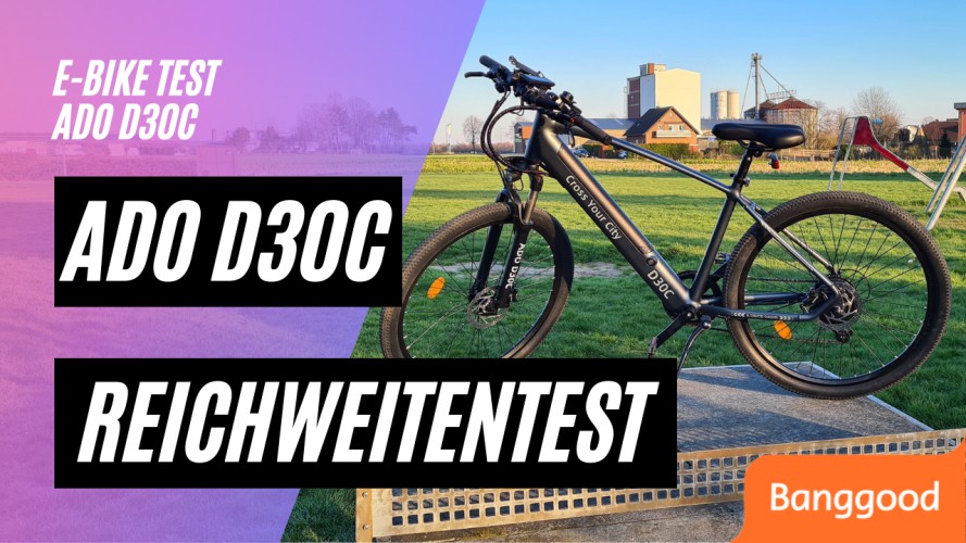 ADO D30C E-Bike Reichweitentest (27,5 Zoll, 36V, 10,4AH, 250W, 9-Gang)