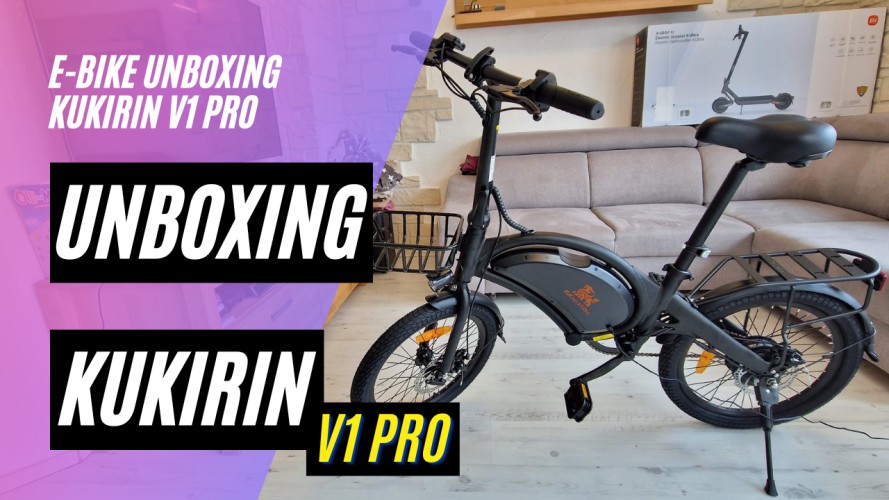 KuKirin V1 Pro - Unboxing (48V; 7,5AH; 350W) 45km/h Mini E-Bike