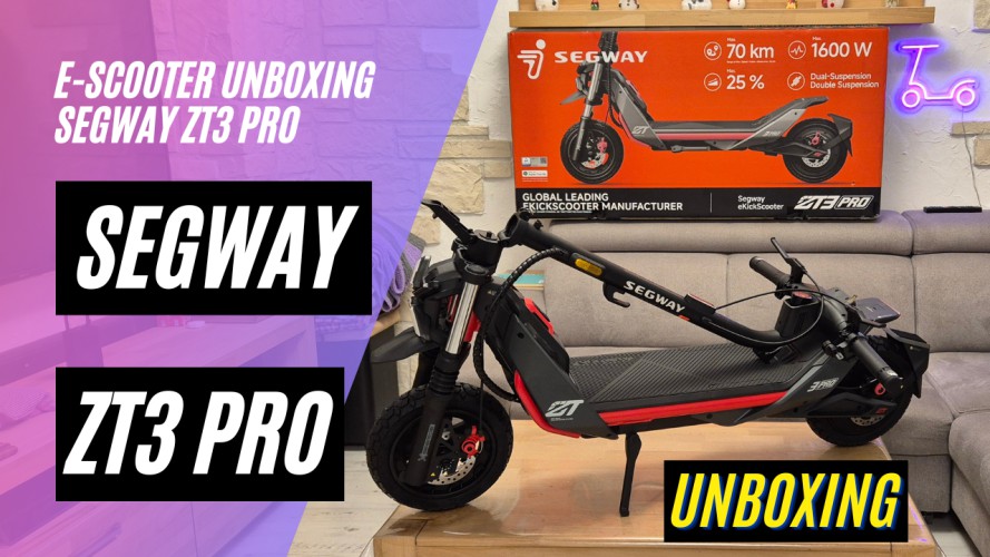 Segway ZT3 PRO - Unboxing und Probefahrt (48V; 12,75Ah; 500W)