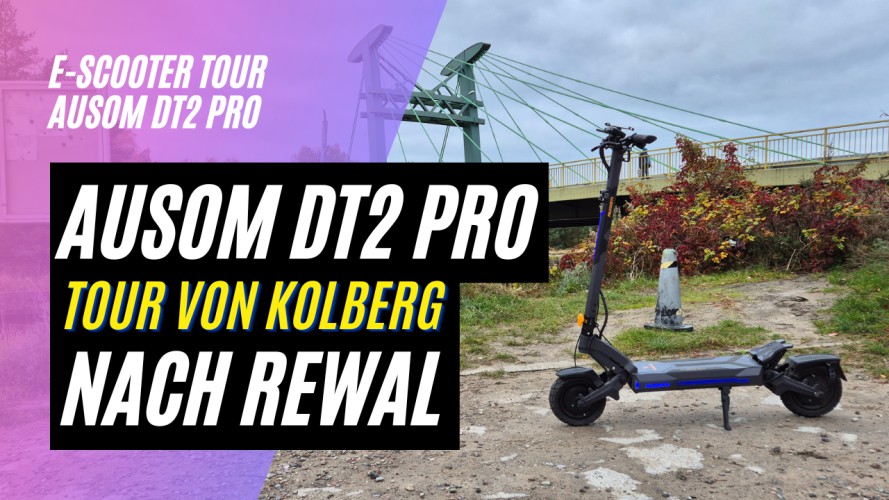 Ausom DT2 Pro - Tour von Kolberg nach Rewal (52V; 23,4 Ah; 2 x 1100W)