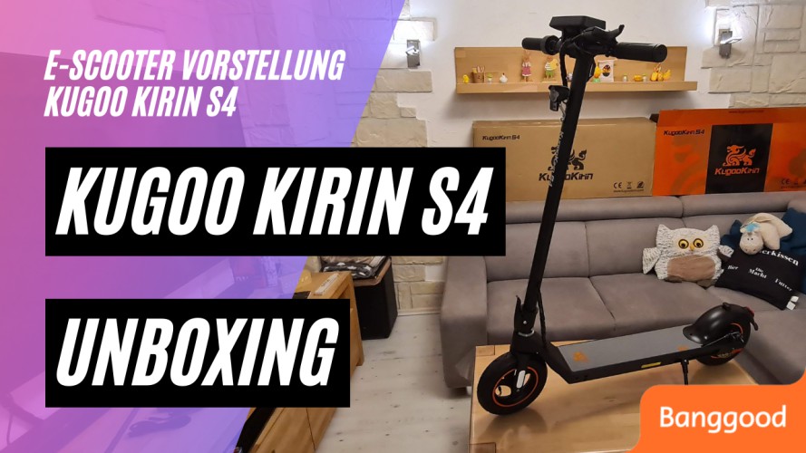 Kugoo Kirin S4 - Unboxing (36V, 10AH, 350W, 35 km/h, 40km Reichweite) - kein eKFV Scooter