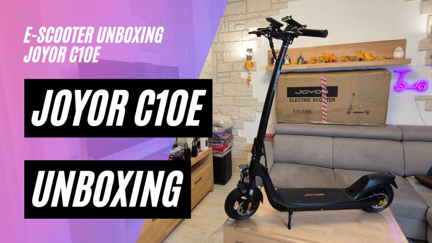 Joyor C10E - Unboxing und Probefahrt (48V; 10,4AH; 500W)