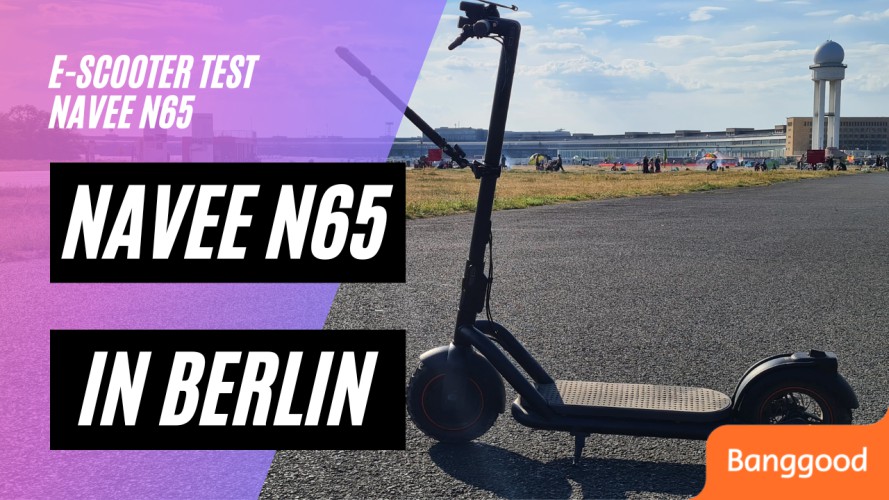 NAVEE N65 auf dem Tempelhofer Feld in Berlin (48V; 12,5AH; 500W; 25km/h)
