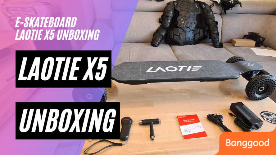 Laotie X5 - E-Skateboard - Unboxing (3300W, 40 km/h, 36V, 7,5AH, Zuladung: 150 kg, Gewicht: 10 kg)