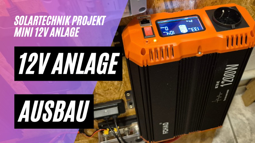 Erweiterung der Mini 12V Solaranlage - Victron Energy Shunt, USB-Laden, FCHAO Wechselrichter